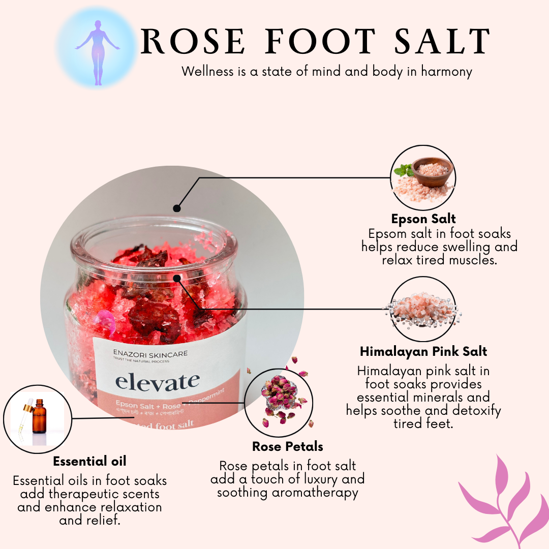 ELEVATE : Foot Salt with Aromatic Rose ๐น